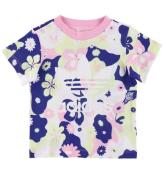 adidas Originals T-shirt - Hvid/Rosa/Lilla m. Blomster