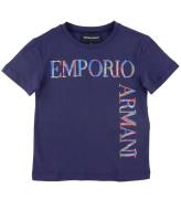 Emporio Armani T-shirt - Blu Mora m. Print