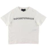 Emporio Armani T-shirt - Hvid m. Broderi