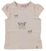 Noa Noa miniature T-shirt - Pudderrosa m. Sommerfugle