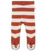 Stella McCartney Kids Leggings m/f - Strik - Hvid/Brunstribet m.