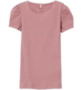 Name It T-shirt - Rib - Noos - NmfKab - Deauville Mauve/Melange