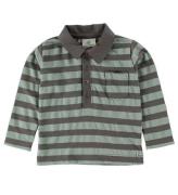 En Fant Polo Bluse - Mint/GrÃ¥stribet m. Lomme