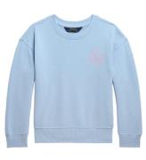 Polo Ralph Lauren Sweatshirt - Longwood - LyseblÃ¥ m. Rosa