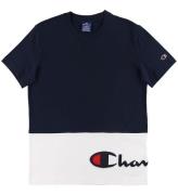 Champion Fashion T-shirt - Navy/Hvid m. Logo