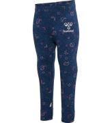 Hummel Leggings - hmlFia - Sargasso Sea m. SÃ¸lvglimmer