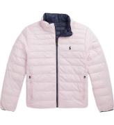 Polo Ralph Lauren Dynejakke - Vendbar - Pudderrosa/Navy