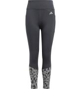 adidas Performance Leggings - JG AOP OPT TG - Sort/GrÃ¥