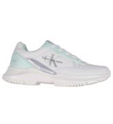 Calvin Klein Sko - Low Cut Lace Up - Hvid/Aquamarine