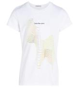 Calvin Klein T-shirt - Slim s/s - Meta Graphic Slim - Bright Whi