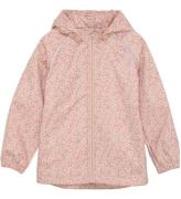 Minymo Softshelljakke - Peach Beige m. Blomster