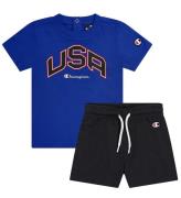 Champion ShortssÃ¦t - T-shirt/Shorts - Mazarine Blue