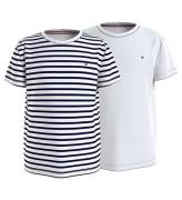 Tommy Hilfiger T-shirts - 2-Pak - Desert Sky Breton/White