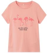 Name It T-shirt - NkfPfaimme - Peach Bud m. Print