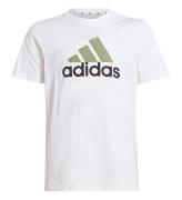 adidas Performance T-shirt - U BL 2 - Hvid/GrÃ¸n