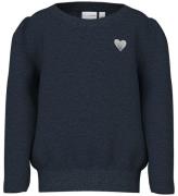 Name It Sweatshirt - NmfVima - Dark Sapphire m. Hjerte