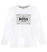 BOSS Bluse - Hvid m. Sort