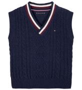 Tommy Hilfiger Vest - Strik - Global Chenille - Desert Sky