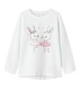 Name It Bluse - NmfVix - Bright White/Dancing Bunnies