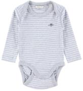 GANT Body l/æ - Shield Striped - Light Grey Melange