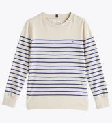 Tommy Hilfiger Bluse - Beige/Blåstribet