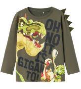 Name It Bluse - NmmDovid Giganto - Dusty Olive m. Print