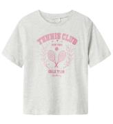 Name It T-shirt - NkfBetria - Light Grey Melange m. Print