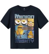 Name It T-shirt - Minnions - NkmOby - Dark Saphire m. Print