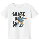 Name It T-shirt - NmmVux - Bright White/Smile