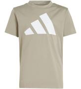 adidas performance T-shirt - 160 - Putty Beige/Hvid