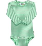 Joha Body l/æ - Rib - Uld/Silke - Off White/Grøn